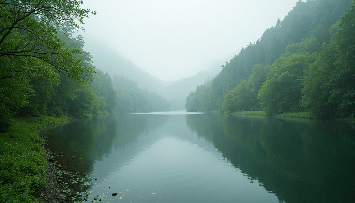 A tranquil view of Crystal Lake in Benzie County, Michigan