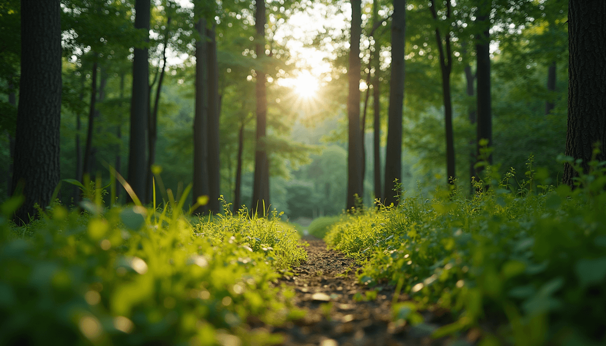 Protected forest path in Benzie County
